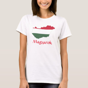 Camiseta Hungria Flag Map Magyarok T Shirt