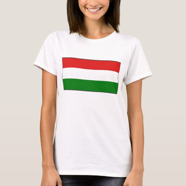 Camiseta Hungria Flag x Map T-Shirt (Frente)
