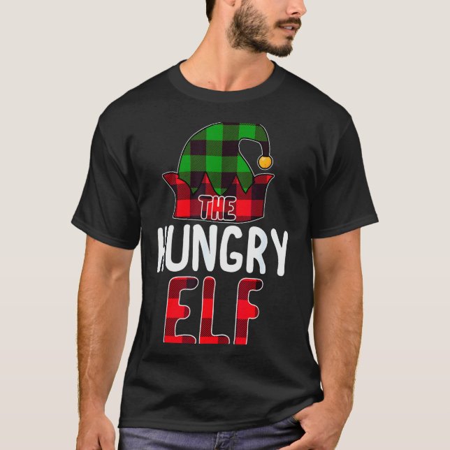 Camiseta Hungry Elf Matching Family Group Christmas Party P (Frente)