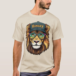 Camiseta Hungry_Lion_dgn- por Maaya_P, base de areia mascul