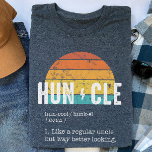 Camiseta Hunny Definition Engraçado Tio Gift Retro Sunset