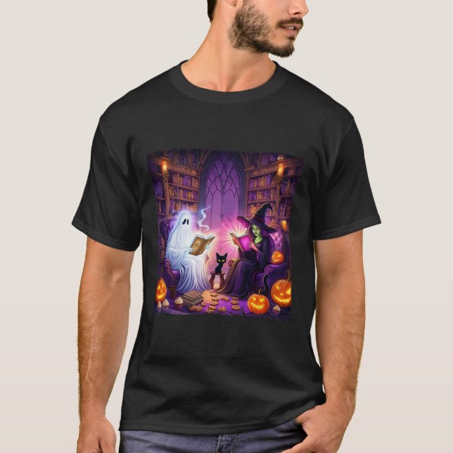 Camiseta Hunonokstore Halloween Retro Bookish Bo (Frente)
