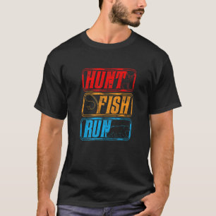 Camiseta Hunt Peixe Corre Pescado Caçador Pescado Pesca
