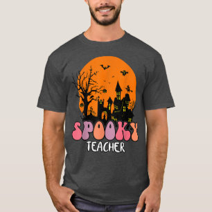 Camiseta Hunted House Moon Night Groovy Spooky, Mar de Prof