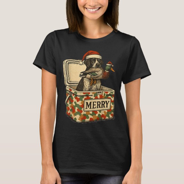 Camiseta Hunter Dad Christmas Mallard Xmas Duck Lover Women (Frente)