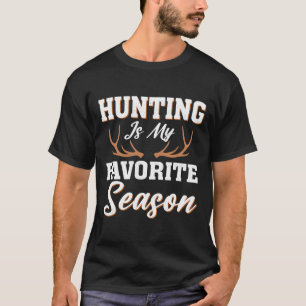 Camiseta Hunter Deer Engraçado Caça É Minha Época Favorita