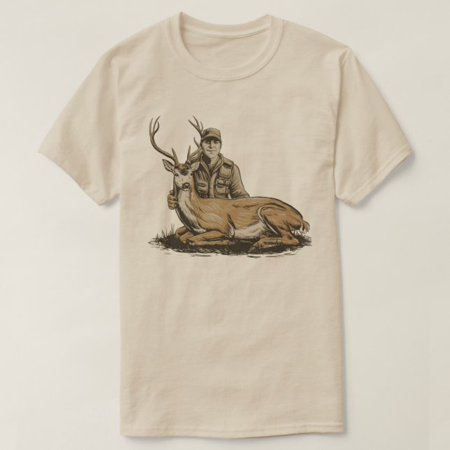 Camiseta Hunter e Deer (Frente do Design)