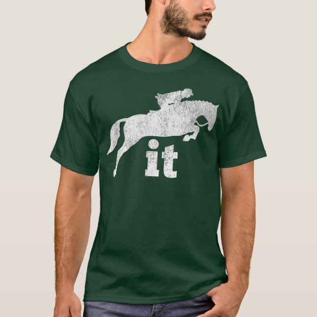 Camiseta Hunter Jumper Jumping Equestre (Frente)