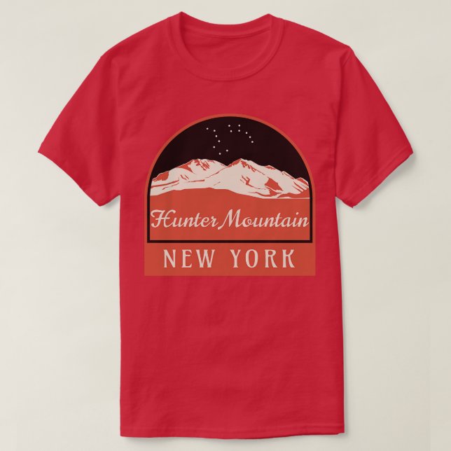 Camiseta Hunter Mountain ski Nova Iorque 1 (Frente do Design)
