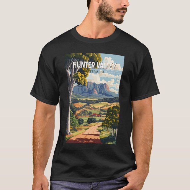 Camiseta Hunter Valley, Viagem Art Vintage, (Frente)