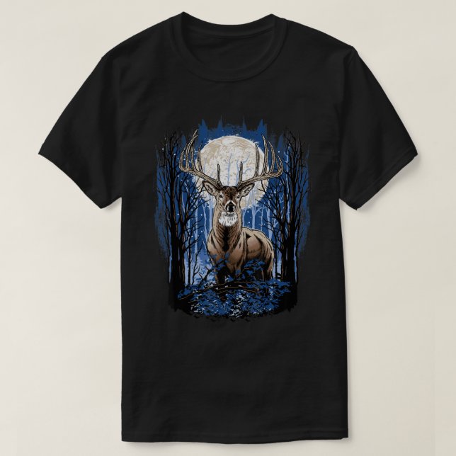 Camiseta Hunters Deer Hunting Big Whitetail Buck (Frente do Design)