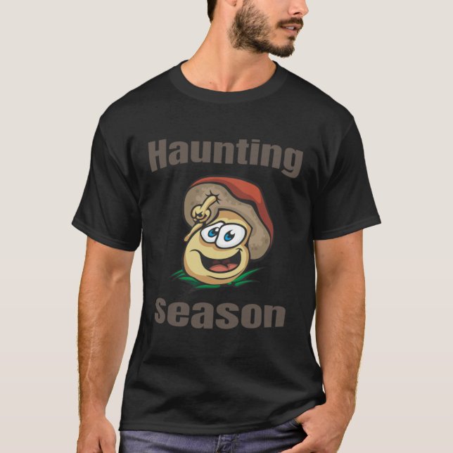 Camiseta Huntig season mushroom morel and funghi (Frente)