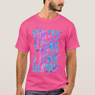 Camiseta Huntin 'Fishin' E Adorável Caça O Peixe No Dia A D