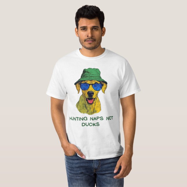 Camiseta Hunting naps, not ducks, FunnyTee (Frente Completa)