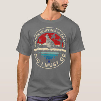 Camiseta Hunting Ruffed Grouse bird- Retro funny phone call