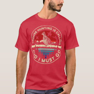 Camiseta Hunting Ruffed Grouse bird Retro funny phone calls