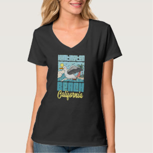 Camiseta Huntington Beach Califórnia Férias Gaivota Surfe