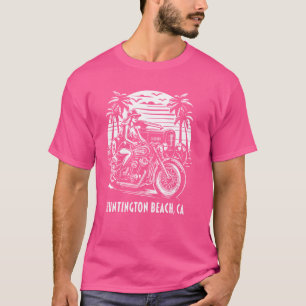 Camiseta Huntington Beach California Motorcycle Hotrod Vint