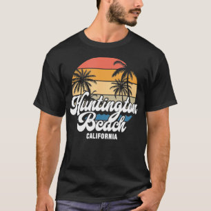 Camiseta Huntington Beach California Palm Tree Summer Surfi