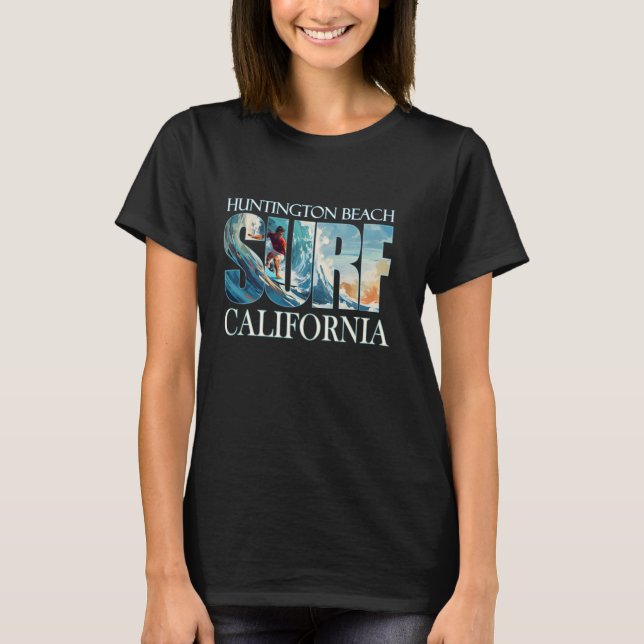 Camiseta Huntington Beach California Surfing (Frente)