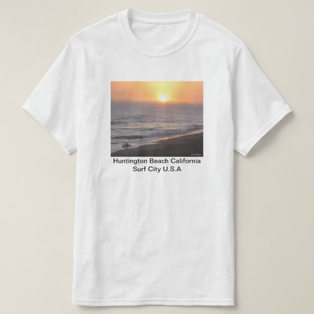 Camiseta Huntington Beach "Cidade Surf EUA" (Frente do Design)