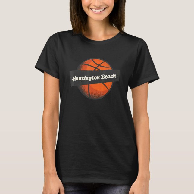 Camiseta Huntington Beach Hometown Basketball Player Sports (Frente)