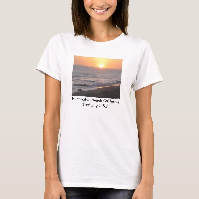 Camiseta Huntington Beach "Surf City"  (Frente)