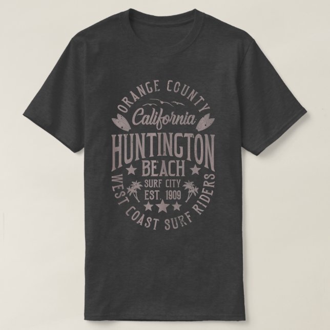 Camiseta Huntington Beach Surf City Orange County Californi (Frente do Design)