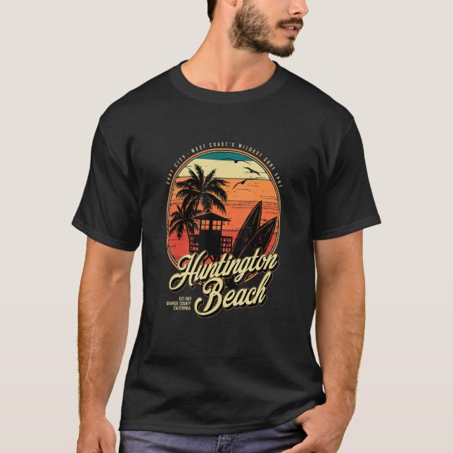 Camiseta Huntington Beach Surf City West Coastu2019s Wildes (Frente)
