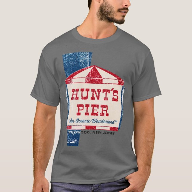 Camiseta Hunt's Pier T-Shirt - Wildwood, NJ Retro Jersey Sh (Frente)