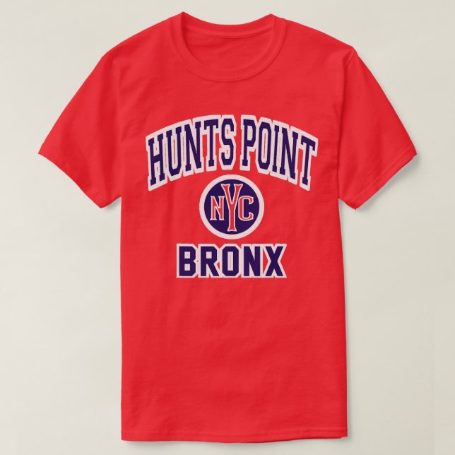 Camiseta Hunts Point Bronx Nyc Varsity Style 2 (Frente do Design)