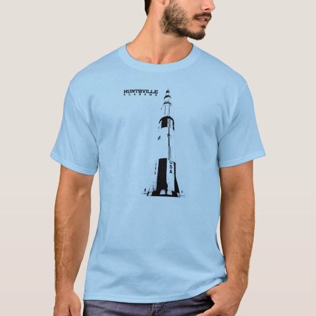 Camiseta Huntsville, Alabama Saturn V Rocket (Frente)