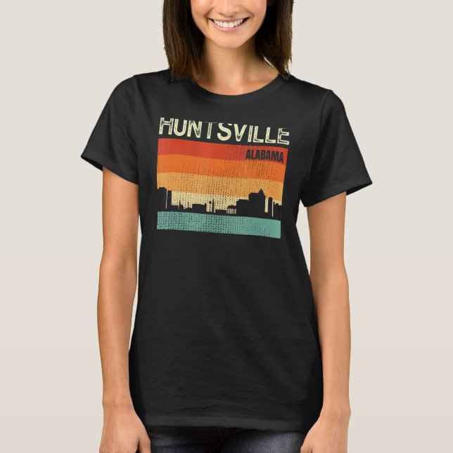 Camiseta Huntsville Alabama Town Skyline (Frente)