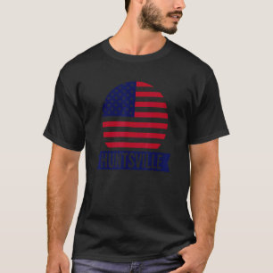 Camiseta HUNTSVILLE EUA nome de lugar americano US flag 1