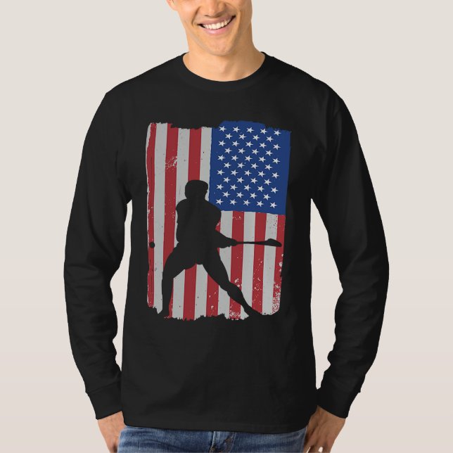 Camiseta Hurling Player American Flag (Frente)