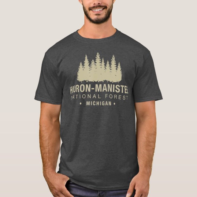 Camiseta Huron Manis National Forest Michigan (Frente)