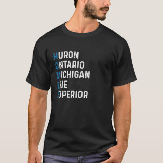 Camiseta Huron Ontário Michigan Erie Superior