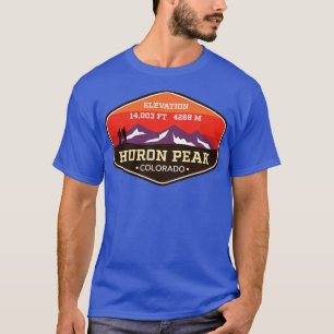 Camiseta Huron Peak Colorado 14ers Subindo Crachá