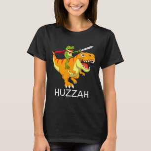 Camiseta Hurra Sapo Cavaleiro Meme E Dinossauro Engraçado