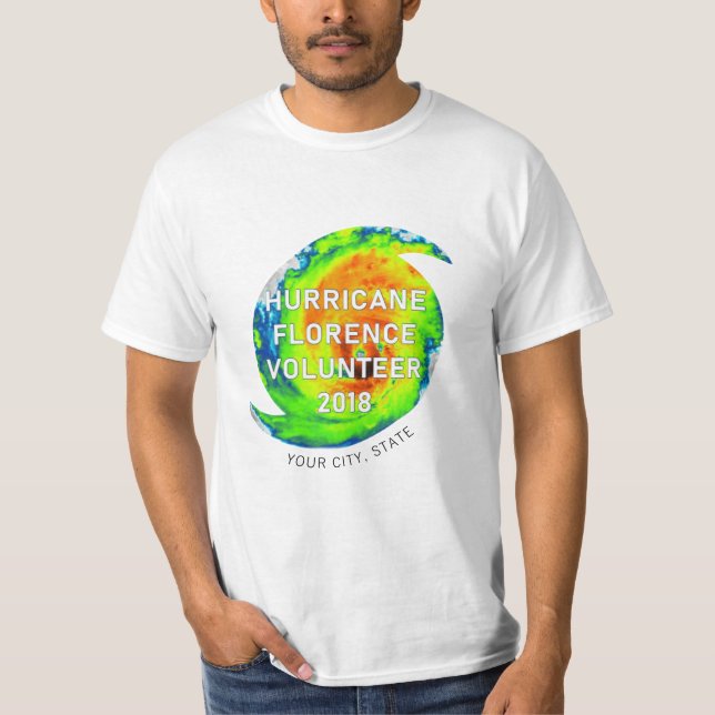 Camiseta HURRICANO FLORENCE VOLUNTEER | Localização (Frente)
