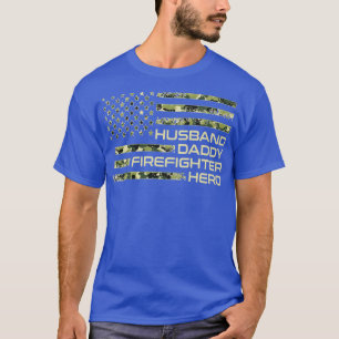 Camiseta Hus Bombeiro Hero Camo EUA Dia de os pais de Sinal