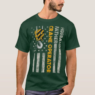 Camiseta Hus Padre Crane Construction Worker TShi