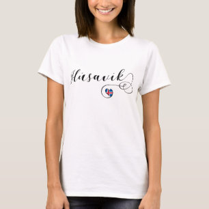 Camiseta Húsavík Heart, I Love Húsavík, Islândia T-Shirt