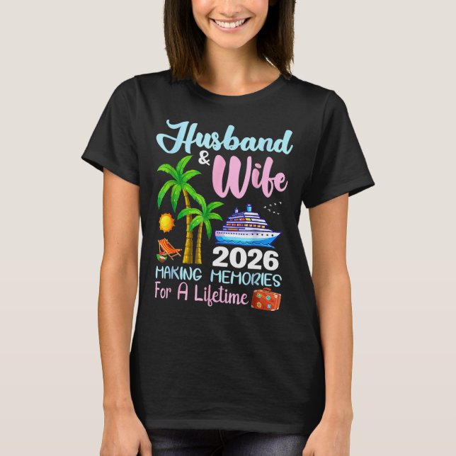Camiseta Husband &amp; Wife 2026 Making Memories For A Life (Frente)