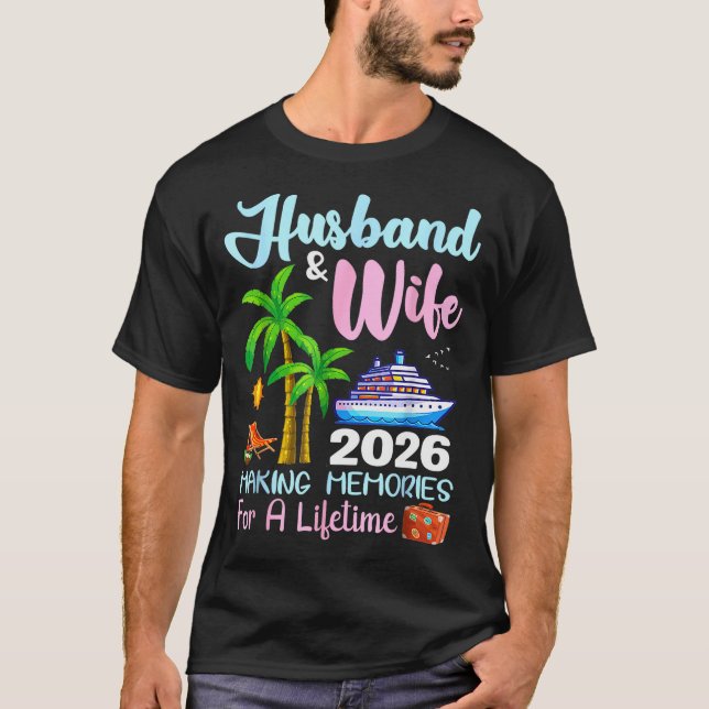 Camiseta Husband &amp; Wife 2026 Making Memories For A Life (Frente)