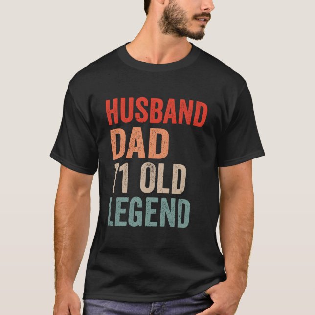 Camiseta Husband Dad Legend 71St 71 Fathers Day (Frente)