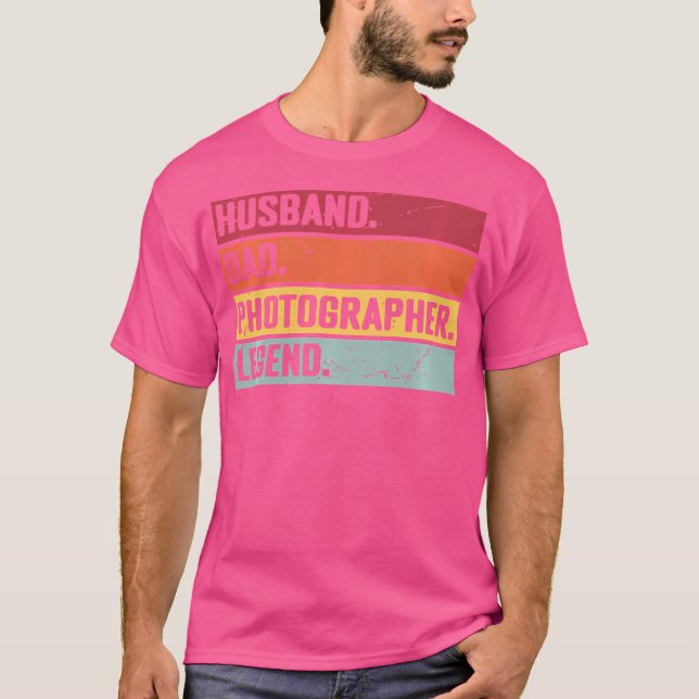 Camiseta Husband Dad Photographer Legend Funny Photography (Frente)