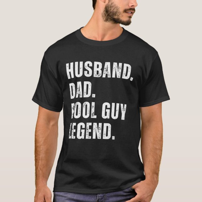 Camiseta Husband Dad Pool Guy Legend  10 (Frente)