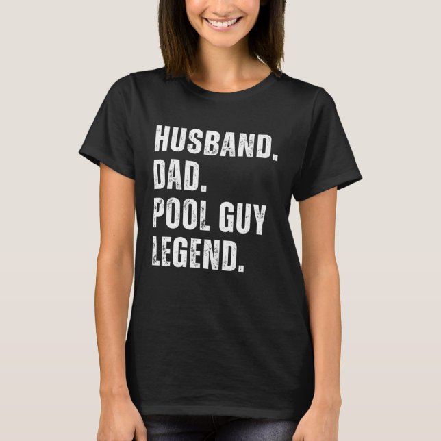 Camiseta Husband Dad Pool Guy Legend  10 (Frente)