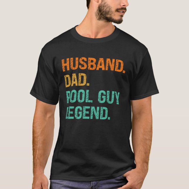 Camiseta Husband Dad Pool Guy Legend  2 (Frente)